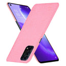 For OPPO Reno5 5G / Find X3 Lite Shockproof Crocodile Texture PC + PU Case(Pink)