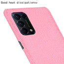 For OPPO Reno5 5G / Find X3 Lite Shockproof Crocodile Texture PC + PU Case(Pink)