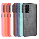For OPPO Reno5 5G / Find X3 Lite Shockproof Crocodile Texture PC + PU Case(Pink)