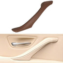 Car Leather Left Side Inner Door Handle Assembly 51417225854 for BMW 5 Series F10 / F18 2011-2017(Wine Red)