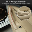 Car Leather Left Side Inner Door Handle Assembly 51417225854 for BMW 5 Series F10 / F18 2011-2017(Black)