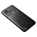 For OPPO Realme C21 Carbon Fiber Texture Shockproof TPU Case(Black)