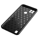 For OPPO Realme C21 Carbon Fiber Texture Shockproof TPU Case(Blue)