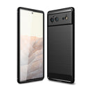 For Google Pixel 6 Brushed Texture Carbon Fiber TPU Case(Black)
