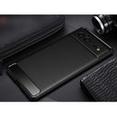 For Google Pixel 6 Brushed Texture Carbon Fiber TPU Case(Black)
