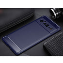 For Google Pixel 6 Pro Brushed Texture Carbon Fiber TPU Case(Navy Blue)