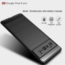 For Google Pixel 6 Pro Brushed Texture Carbon Fiber TPU Case(Navy Blue)