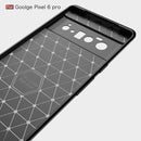 For Google Pixel 6 Pro Brushed Texture Carbon Fiber TPU Case(Navy Blue)