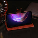 For vivo V21 5G idewei Crazy Horse Texture Horizontal Flip Leather Case with Holder & Card Slots & Wallet(Rose Red)