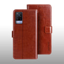 For vivo V21 5G idewei Crazy Horse Texture Horizontal Flip Leather Case with Holder & Card Slots & Wallet(Rose Red)