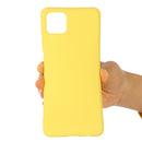 For Samsung Galaxy A22 5G Solid Color Liquid Silicone Dropproof Full Coverage Protective Case(Yellow)