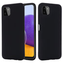 For Samsung Galaxy A22 5G Solid Color Liquid Silicone Dropproof Full Coverage Protective Case(Black)