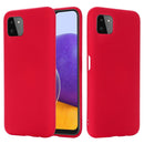 For Samsung Galaxy A22 5G Solid Color Liquid Silicone Dropproof Full Coverage Protective Case(Red)