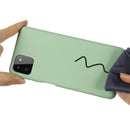 For Samsung Galaxy A22 5G Solid Color Liquid Silicone Dropproof Full Coverage Protective Case(Green)