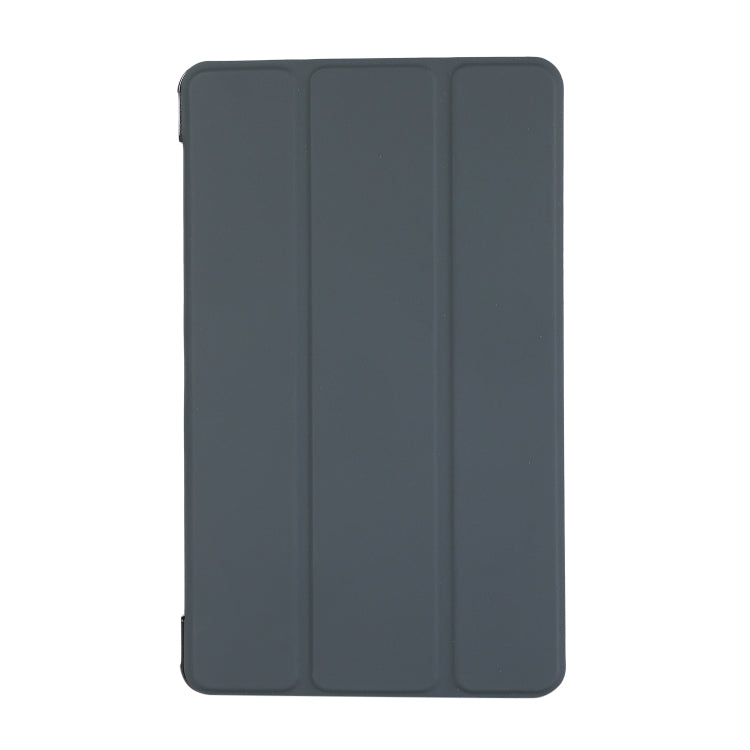 For Samsung Galaxy Tab A7 Lite 8.4 T220/225 3-folding Skin Texture Horizontal Flip TPU + PU Leather Case with Holder(Black)