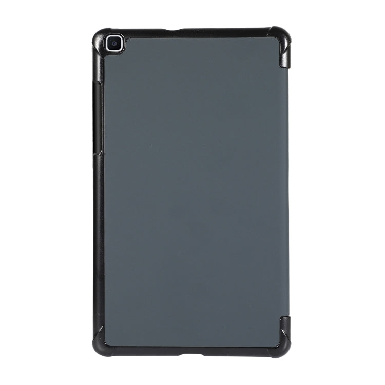 For Samsung Galaxy Tab A7 Lite 8.4 T220/225 3-folding Skin Texture Horizontal Flip TPU + PU Leather Case with Holder(Black)