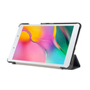 For Samsung Galaxy Tab A7 Lite 8.4 T220/225 3-folding Skin Texture Horizontal Flip TPU + PU Leather Case with Holder(Black)