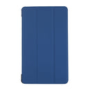 For Samsung Galaxy Tab A7 Lite 8.4 T220/225 3-folding Skin Texture Horizontal Flip TPU + PU Leather Case with Holder(Navy Blue)