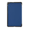 For Samsung Galaxy Tab A7 Lite 8.4 T220/225 3-folding Skin Texture Horizontal Flip TPU + PU Leather Case with Holder(Navy Blue)