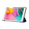 For Samsung Galaxy Tab A7 Lite 8.4 T220/225 3-folding Skin Texture Horizontal Flip TPU + PU Leather Case with Holder(Navy Blue)