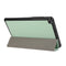 For Samsung Galaxy Tab A7 Lite 8.4 T220/225 3-folding Skin Texture Horizontal Flip TPU + PU Leather Case with Holder(Mint Green)