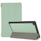 For Samsung Galaxy Tab A7 Lite 8.4 T220/225 3-folding Skin Texture Horizontal Flip TPU + PU Leather Case with Holder(Mint Green)