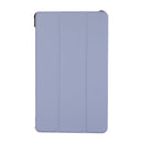 For Samsung Galaxy Tab A7 Lite 8.4 T220/225 3-folding Skin Texture Horizontal Flip TPU + PU Leather Case with Holder(Lavender Grey)