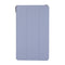 For Samsung Galaxy Tab A7 Lite 8.4 T220/225 3-folding Skin Texture Horizontal Flip TPU + PU Leather Case with Holder(Lavender Grey)