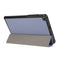 For Samsung Galaxy Tab A7 Lite 8.4 T220/225 3-folding Skin Texture Horizontal Flip TPU + PU Leather Case with Holder(Lavender Grey)