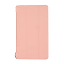For Samsung Galaxy Tab A7 Lite 8.4 T220/225 3-folding Skin Texture Horizontal Flip TPU + PU Leather Case with Holder(Pink)