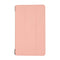 For Samsung Galaxy Tab A7 Lite 8.4 T220/225 3-folding Skin Texture Horizontal Flip TPU + PU Leather Case with Holder(Pink)
