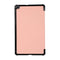 For Samsung Galaxy Tab A7 Lite 8.4 T220/225 3-folding Skin Texture Horizontal Flip TPU + PU Leather Case with Holder(Pink)