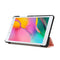 For Samsung Galaxy Tab A7 Lite 8.4 T220/225 3-folding Skin Texture Horizontal Flip TPU + PU Leather Case with Holder(Pink)