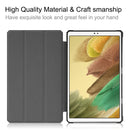 For Samsung Galaxy Tab A7 Lite T220 / T225 Custer Pattern Pure Color TPU Smart Tablet Holster with Sleep Function & 3-Fold Holder(Rose Gold)