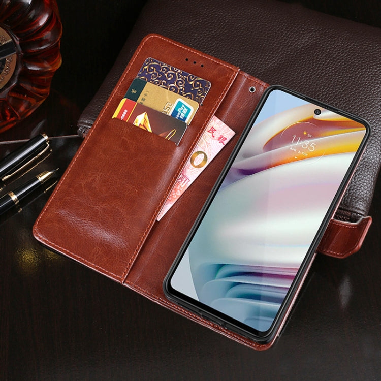 For Motorola Moto G60 / G40 Fusion idewei Crazy Horse Texture Horizontal Flip Leather Case with Holder & Card Slots & Wallet(Rose Red)