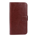 For TCL 20 Pro 5G idewei Crazy Horse Texture Horizontal Flip Leather Case with Holder & Card Slots & Wallet(Brown)