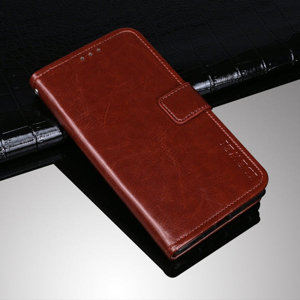 For TCL 20 Pro 5G idewei Crazy Horse Texture Horizontal Flip Leather Case with Holder & Card Slots & Wallet(Brown)