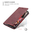 For Samsung Galaxy A22 5G CaseMe 013 Multifunctional Horizontal Flip Leather Case with Card Slot & Holder & Wallet(Wine Red)