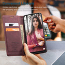 For Samsung Galaxy A22 5G CaseMe 013 Multifunctional Horizontal Flip Leather Case with Card Slot & Holder & Wallet(Wine Red)