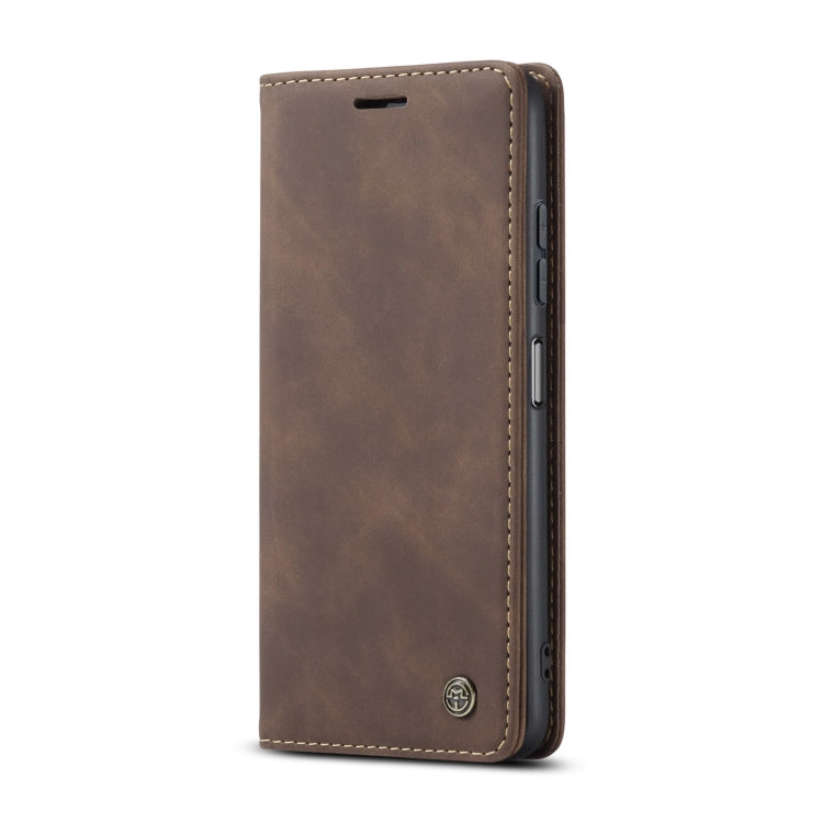 For Samsung Galaxy A22 5G CaseMe 013 Multifunctional Horizontal Flip Leather Case with Card Slot & Holder & Wallet(Coffee)