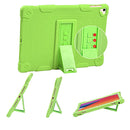 All-inclusive Silicone Shockproof Case with Holder For iPad 9.7 2018/2017 / Air 2 / Air / Pro 9.7 2016(Orange)
