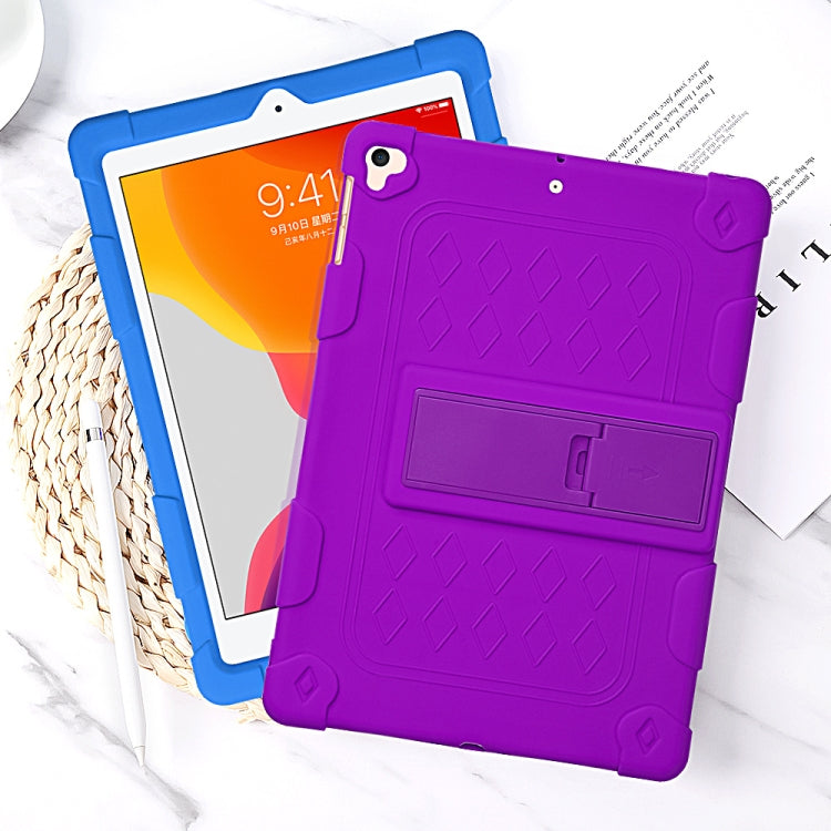 All-inclusive Silicone Shockproof Case with Holder For iPad 9.7 2018/2017 / Air 2 / Air / Pro 9.7 2016(Red)