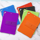 All-inclusive Silicone Shockproof Case with Holder For iPad 9.7 2018/2017 / Air 2 / Air / Pro 9.7 2016(Purple)