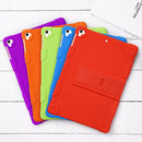 All-inclusive Silicone Shockproof Case with Holder For iPad 9.7 2018/2017 / Air 2 / Air / Pro 9.7 2016(Purple)