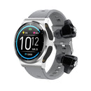GT69 1.3 inch IPS Touch Screen IP67 Waterproof Bluetooth Earphone Smart Watch, Support Sleep Monitoring / Heart Rate Monitoring / Bluetooth Call(Silver Black)