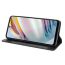 For Motorola Moto G60 / Moto G40 Fusion Magnetic Buckle Retro Crazy Horse Texture Horizontal Flip Leather Case with Holder & Card Slots & Photo Frame(Black)