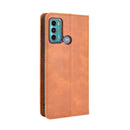 For Motorola Moto G60 / Moto G40 Fusion Magnetic Buckle Retro Crazy Horse Texture Horizontal Flip Leather Case with Holder & Card Slots & Photo Frame(Brown)
