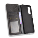 For TCL 20 5G / 20S / 20L / 20L+ Magnetic Buckle Retro Crazy Horse Texture Horizontal Flip Leather Case with Holder & Card Slots & Photo Frame(Black)