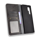 For TCL 20 Pro 5G Magnetic Buckle Retro Crazy Horse Texture Horizontal Flip Leather Case with Holder & Card Slots & Photo Frame(Black)