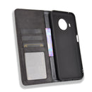 For Nokia X10 / X20 Magnetic Buckle Retro Crazy Horse Texture Horizontal Flip Leather Case with Holder & Card Slots & Photo Frame(Black)